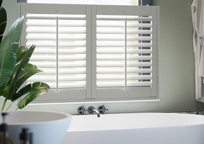 Bromley, Smoke Grey - Cafe Style Plantation Shutter - Image 5